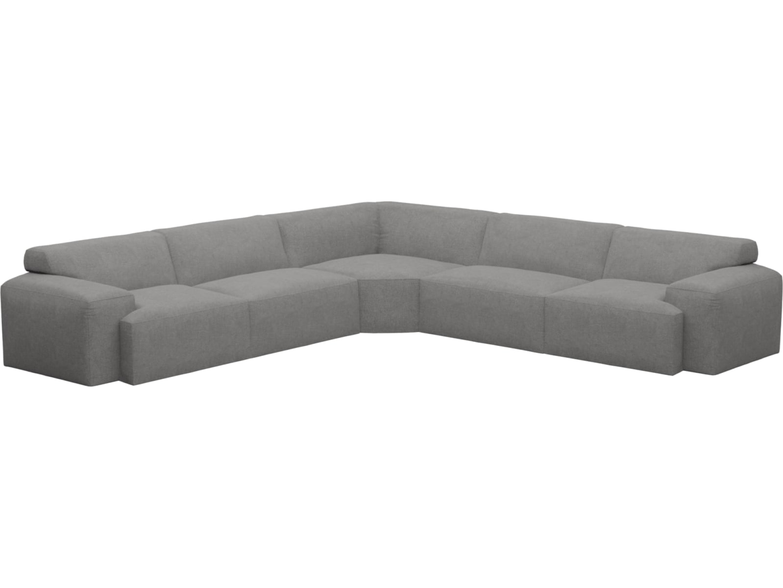 Copenhagen California Slate Sofa - 5 Seater Wedge Corner Sofa color California Slate
