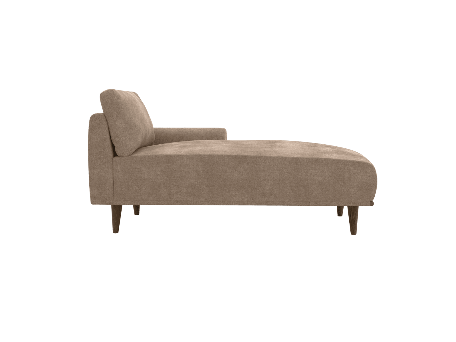 Dane Tribute Walnut Chaise Right Arm Facing Sofa Module color Tribute Walnut