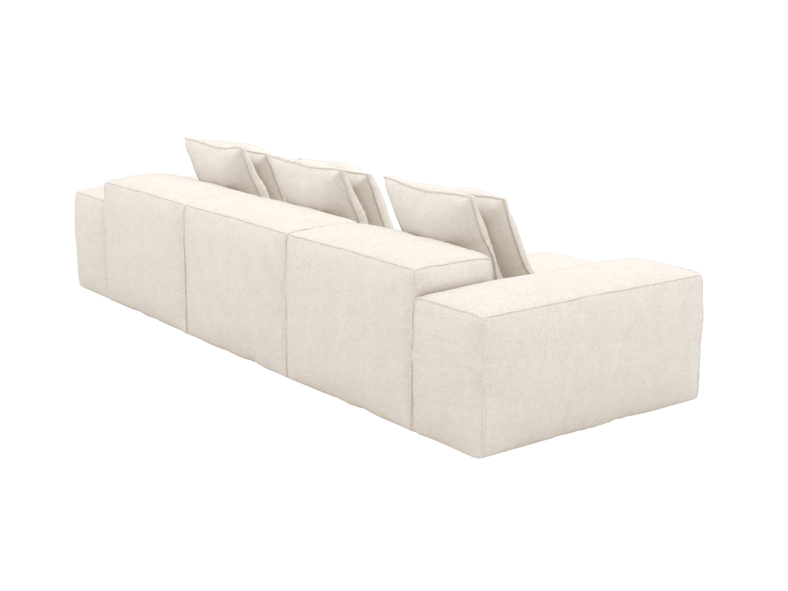 Riley Noa Fog Modular Chaise Sofa - 3 Seater color Noa Fog