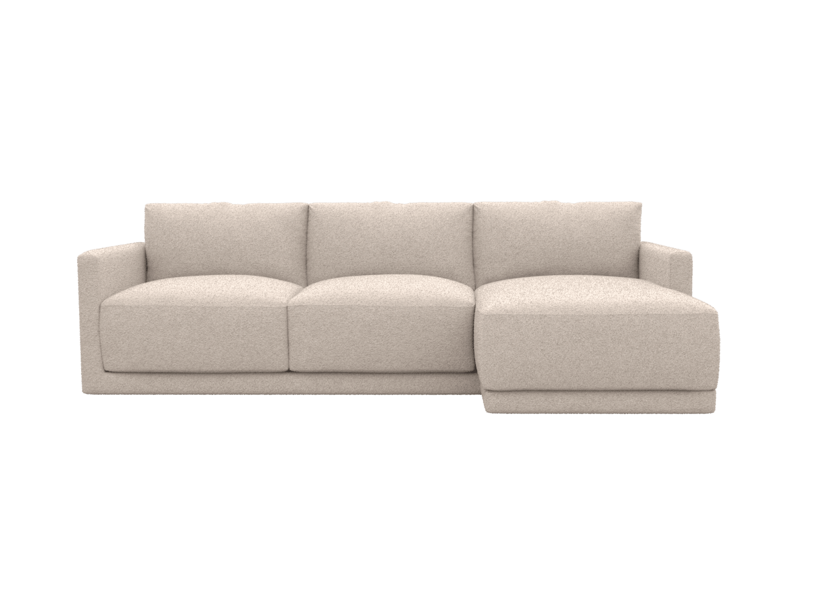 Haven Boucle Pumice 3 Seater Chaise Sofa color Boucle Pumice