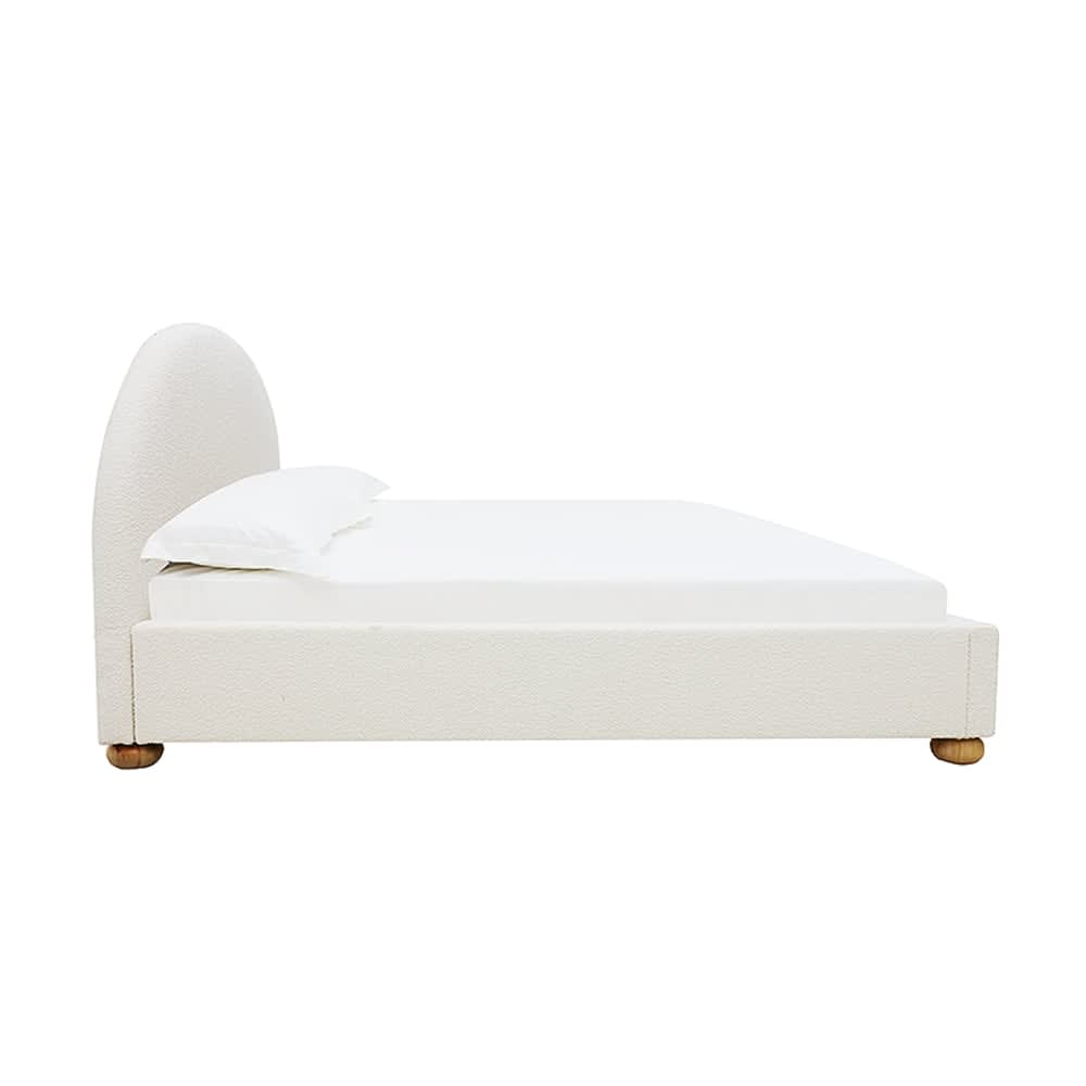 Arch Boucle Bed Frame Ivory color Ivory