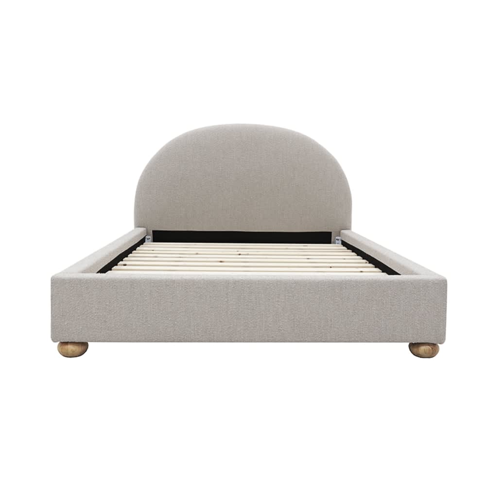 Arch Boucle Bed Frame Pumice color Pumice