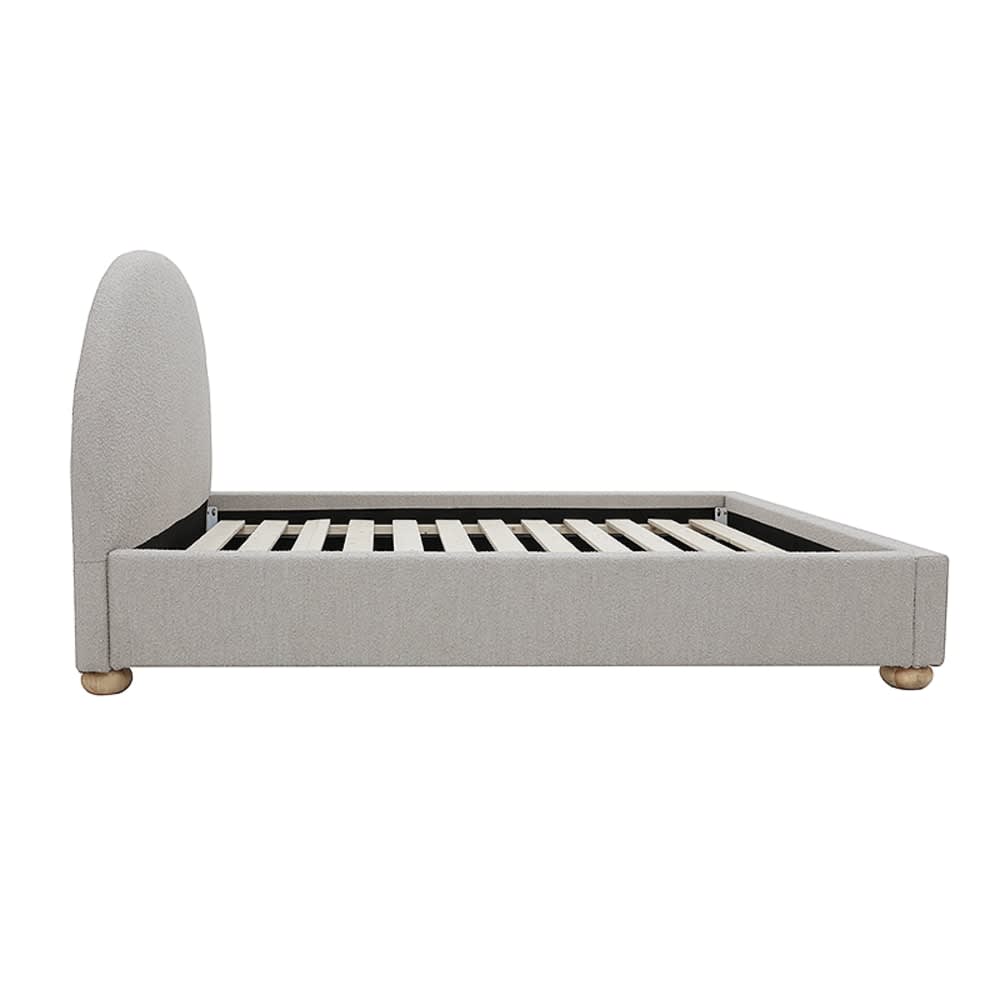 Arch Bed Boucle Pumice King color Pumice