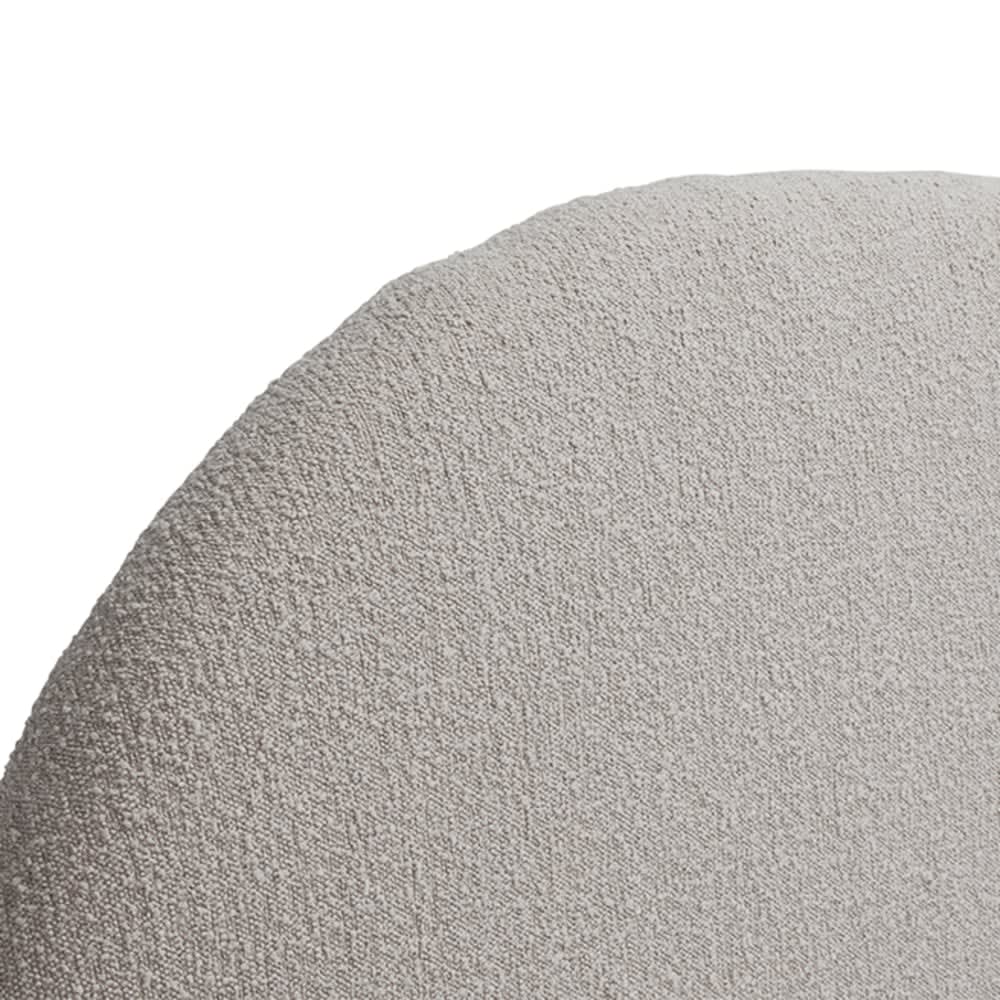 Arch Bed Boucle Pumice King color Pumice