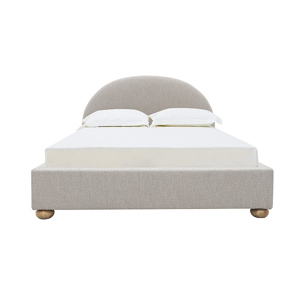 Arch Boucle Bed Frame Pumice color Pumice