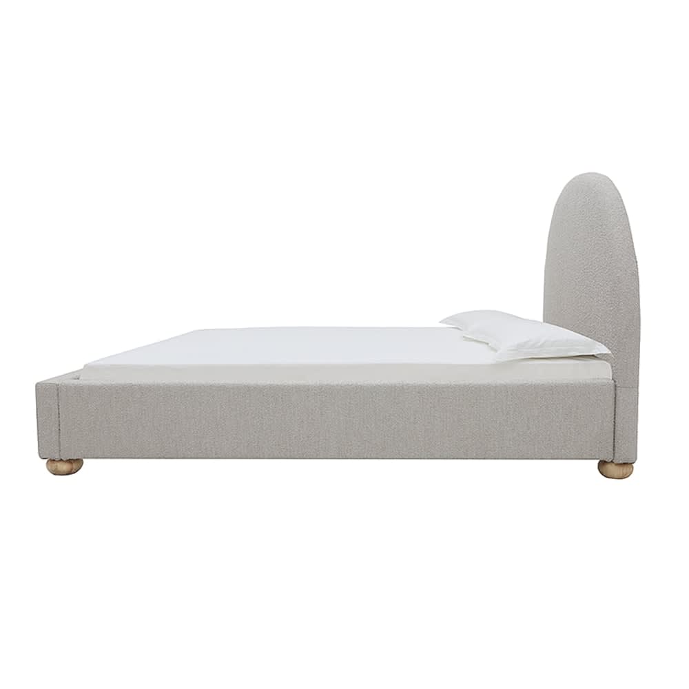 Arch Bed Boucle Pumice King color Pumice