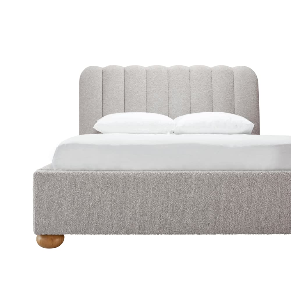 Maeve Boucle Pumice Bed  - Queen color Pumice