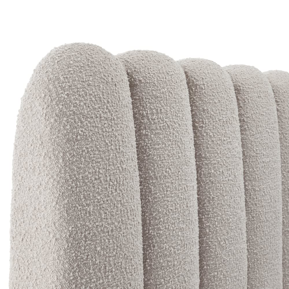 Maeve Boucle Bed Frame Pumice color Boucle Pumice