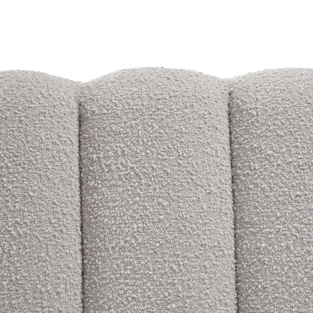 Maeve Boucle Bed Frame Pumice color Boucle Pumice