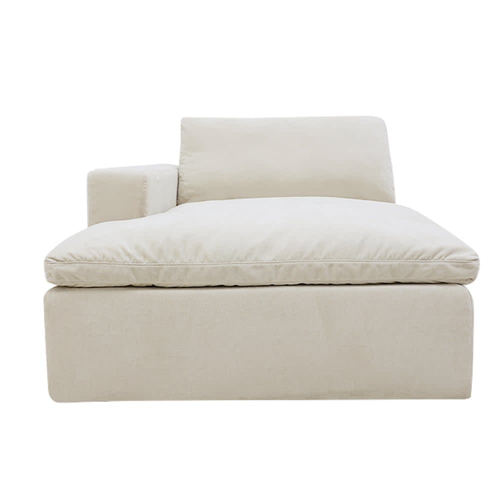 Cloud Deep Chaise Left Module Muse Flax color Muse Flax