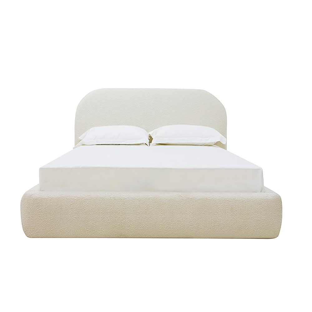 Capri Gas Lift Bed Boucle Ivory Double color Ivory