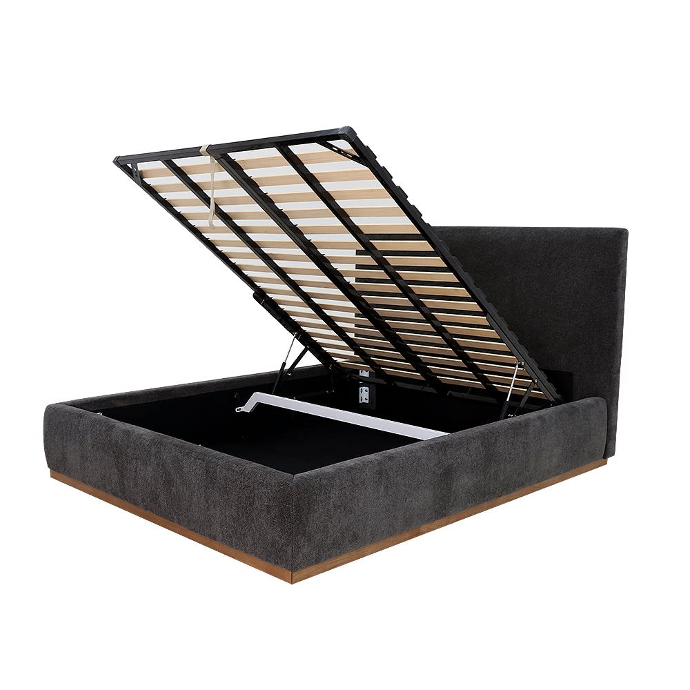 Haven Dark Gas Lift Bed California Charcoal color California Charcoal