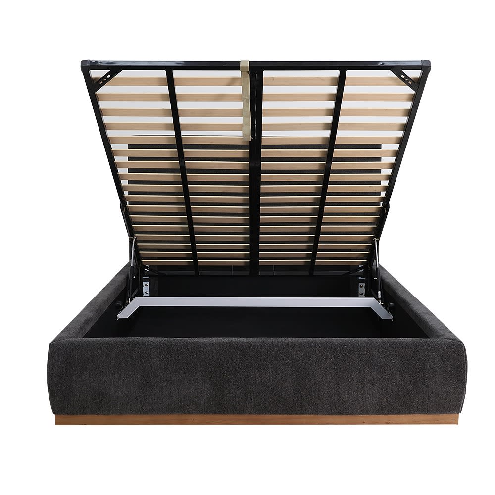 Haven Dark Gas Lift Bed California Charcoal color California Charcoal