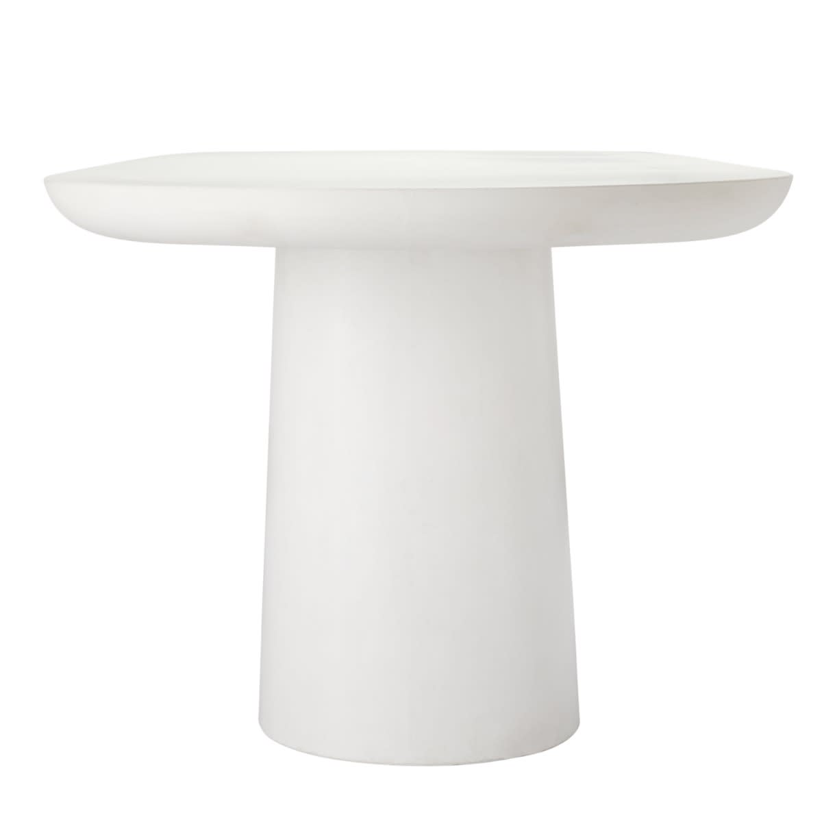 Odette White Concrete Dining Table color White