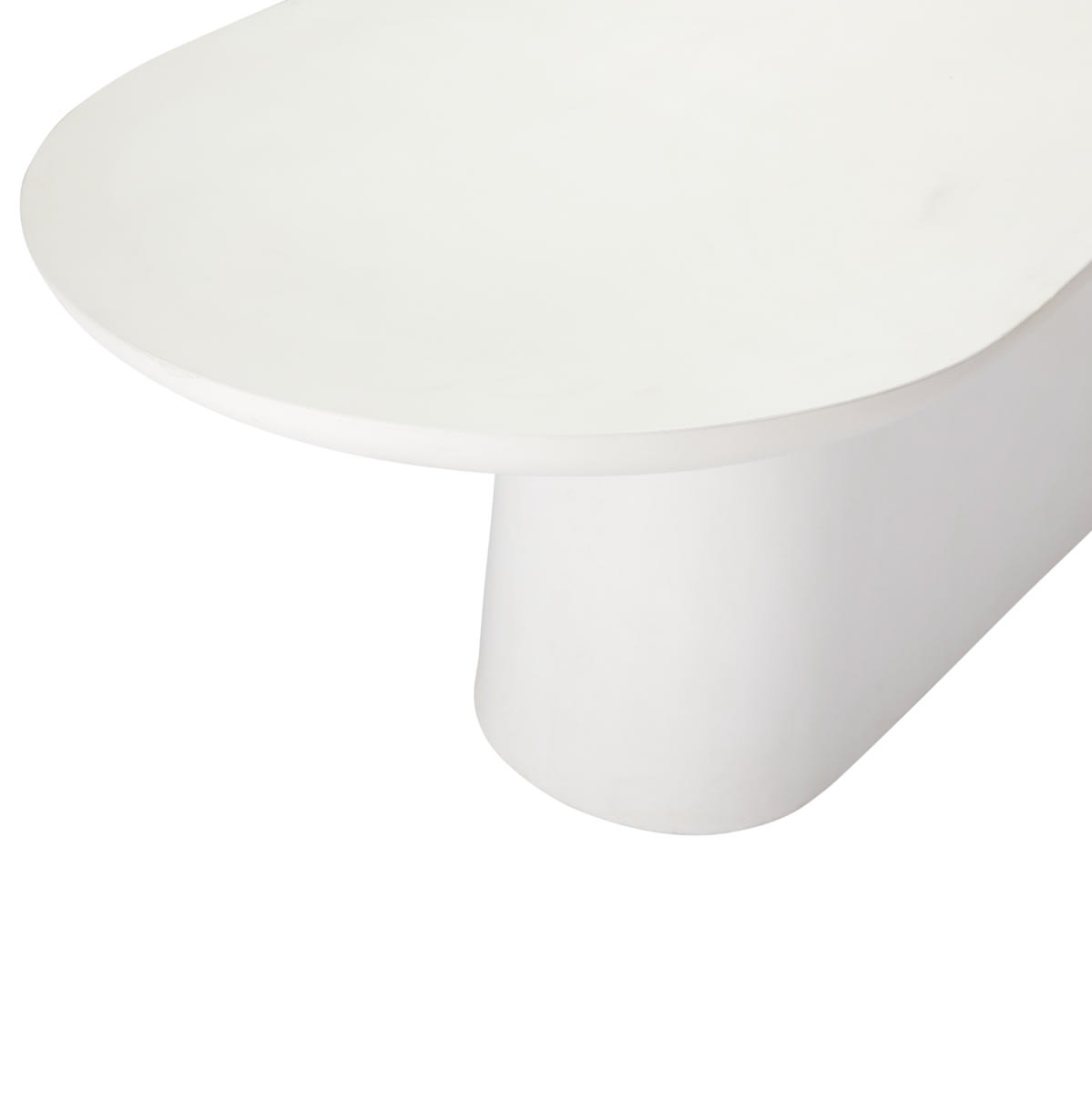 Odette White Concrete Dining Table color White