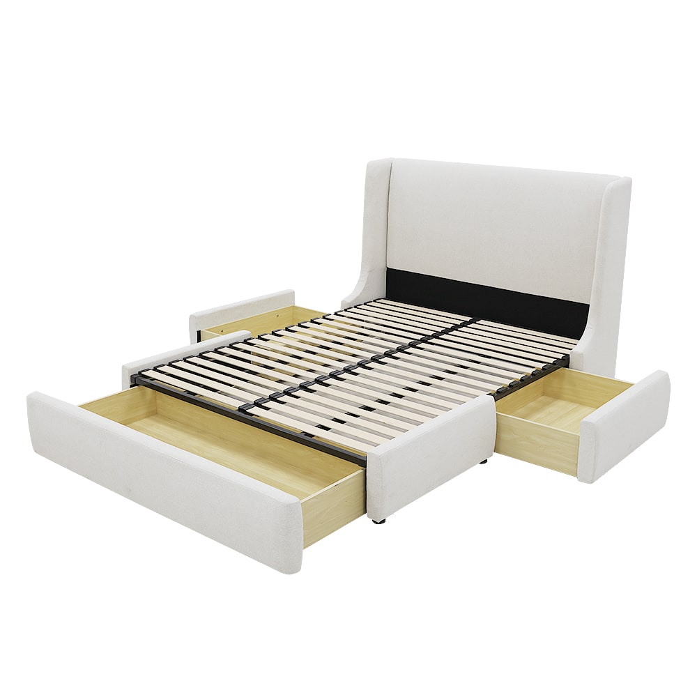 Lucy Drawer Bed California Ivory color California Ivory