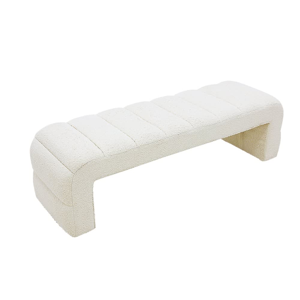 Maeve Bench Boucle Ivory color Boucle Ivory