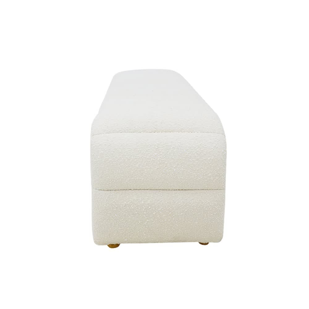 Maeve Bench Boucle Ivory color Boucle Ivory