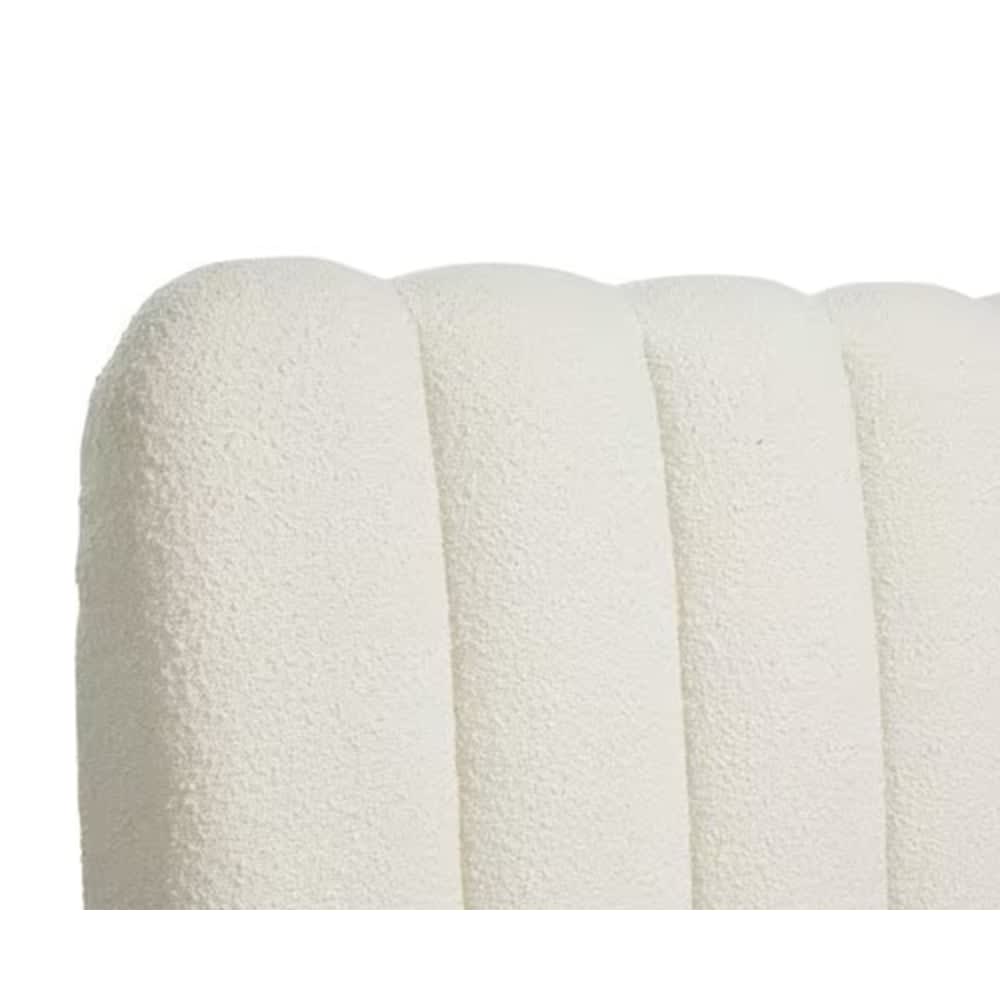 Maeve Boucle Bed Gas Lift Frame Ivory color Boucle Ivory