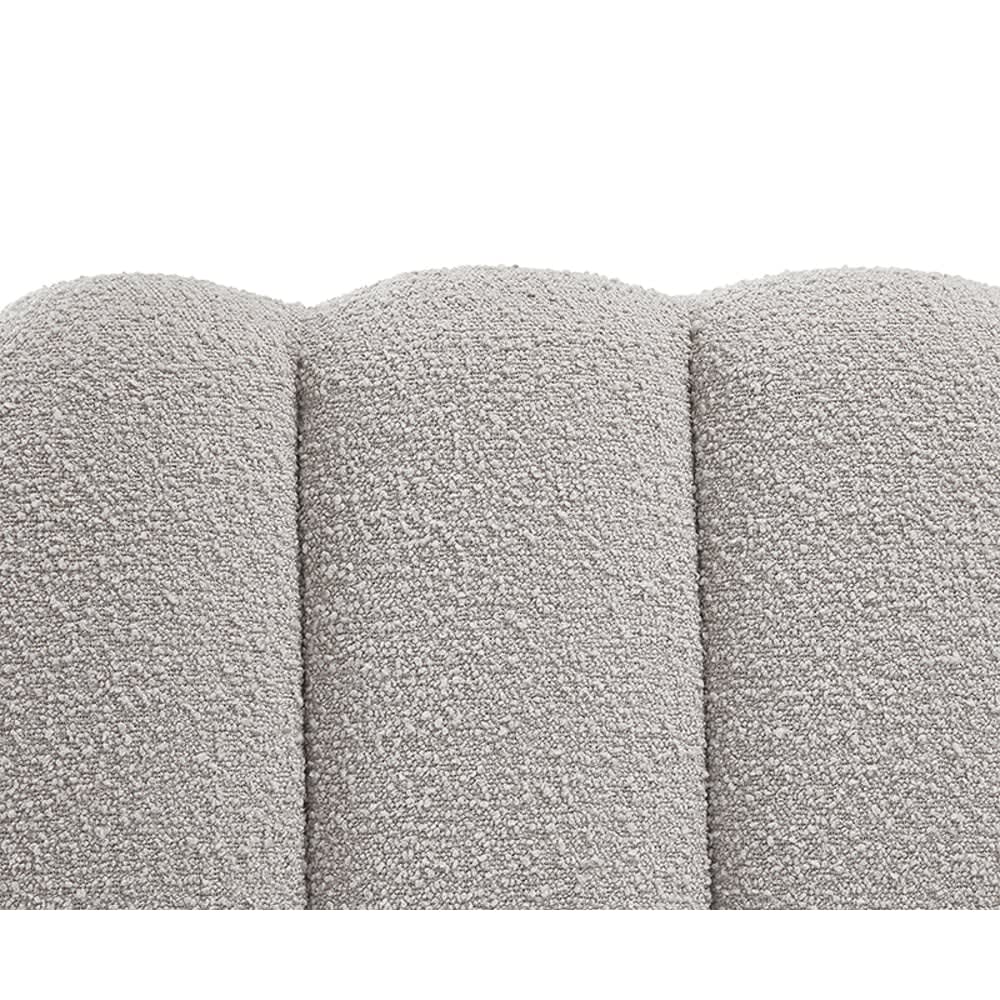 Maeve Gas Lift Bed Boucle Pumice Queen color Pumice