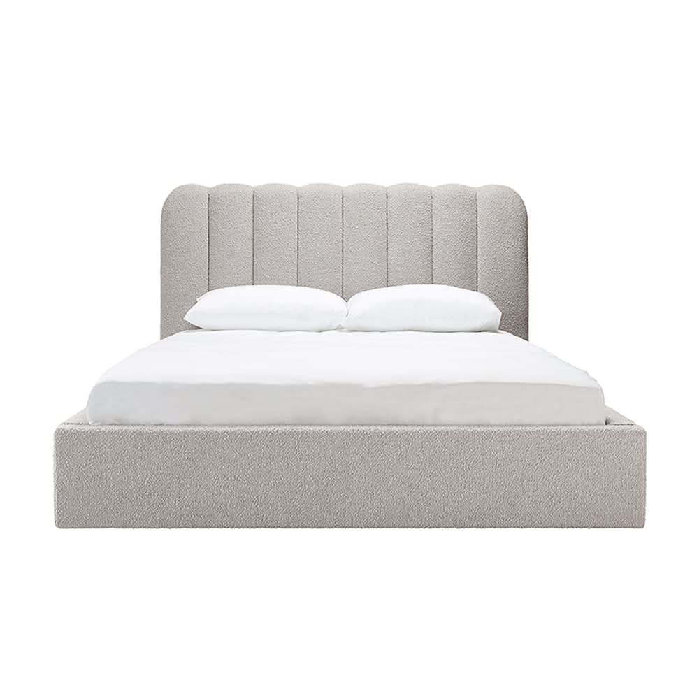 Maeve Gas Lift Bed Boucle Pumice Single color Pumice