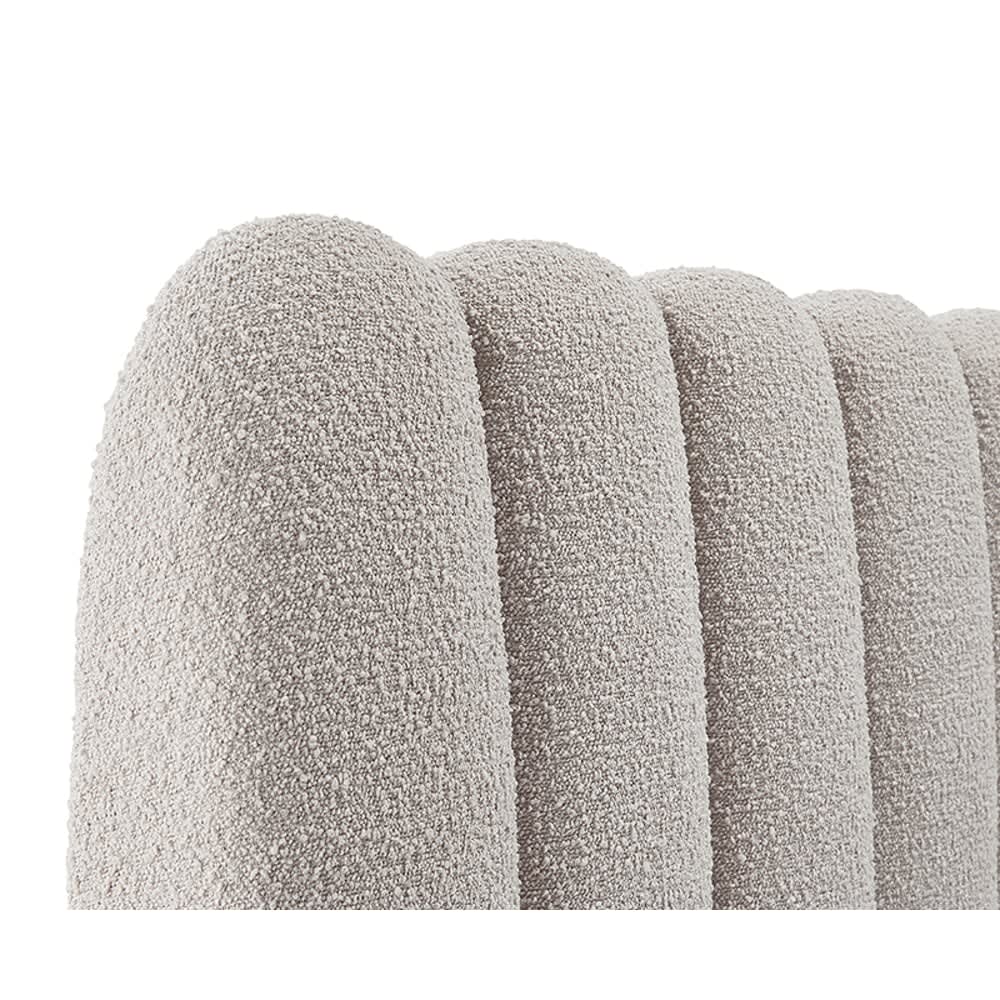 Maeve Gas Lift Bed Boucle Pumice King color Pumice