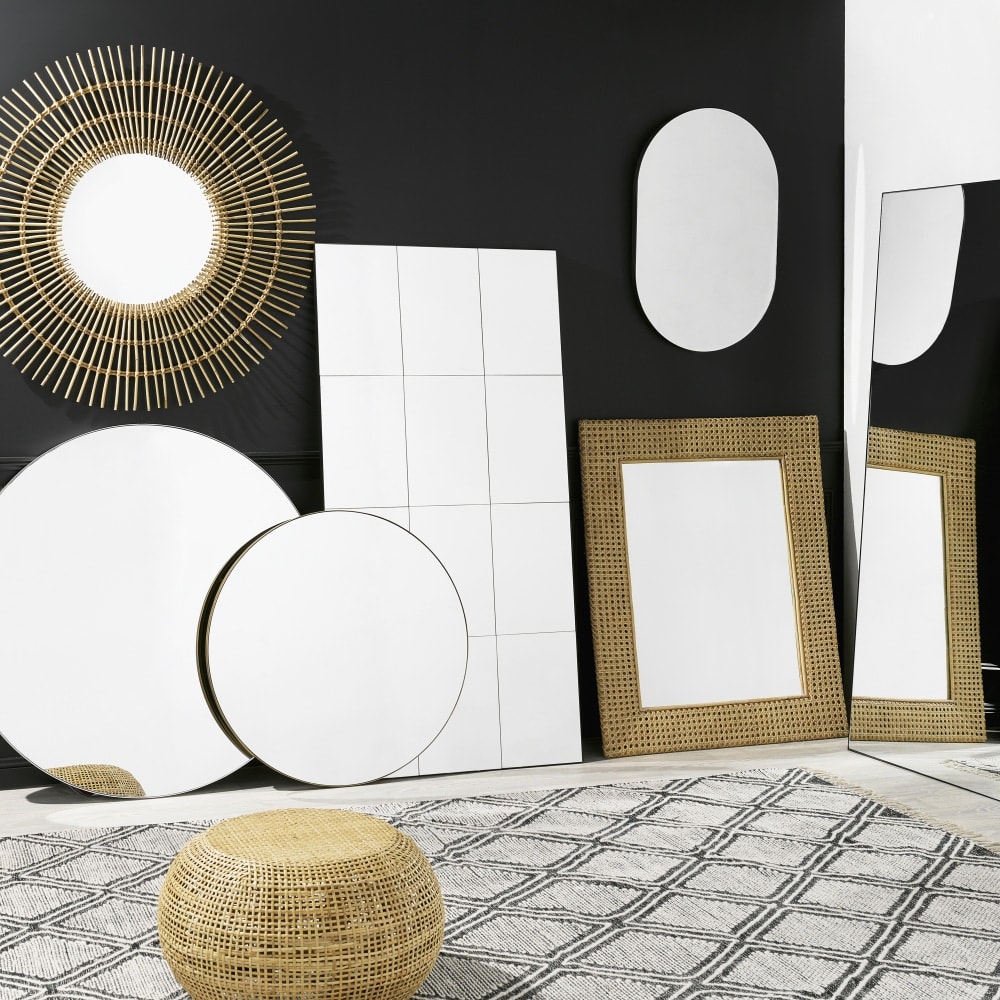 Bagatelle Floor Mirror Black - 90cm x 180cm color Black