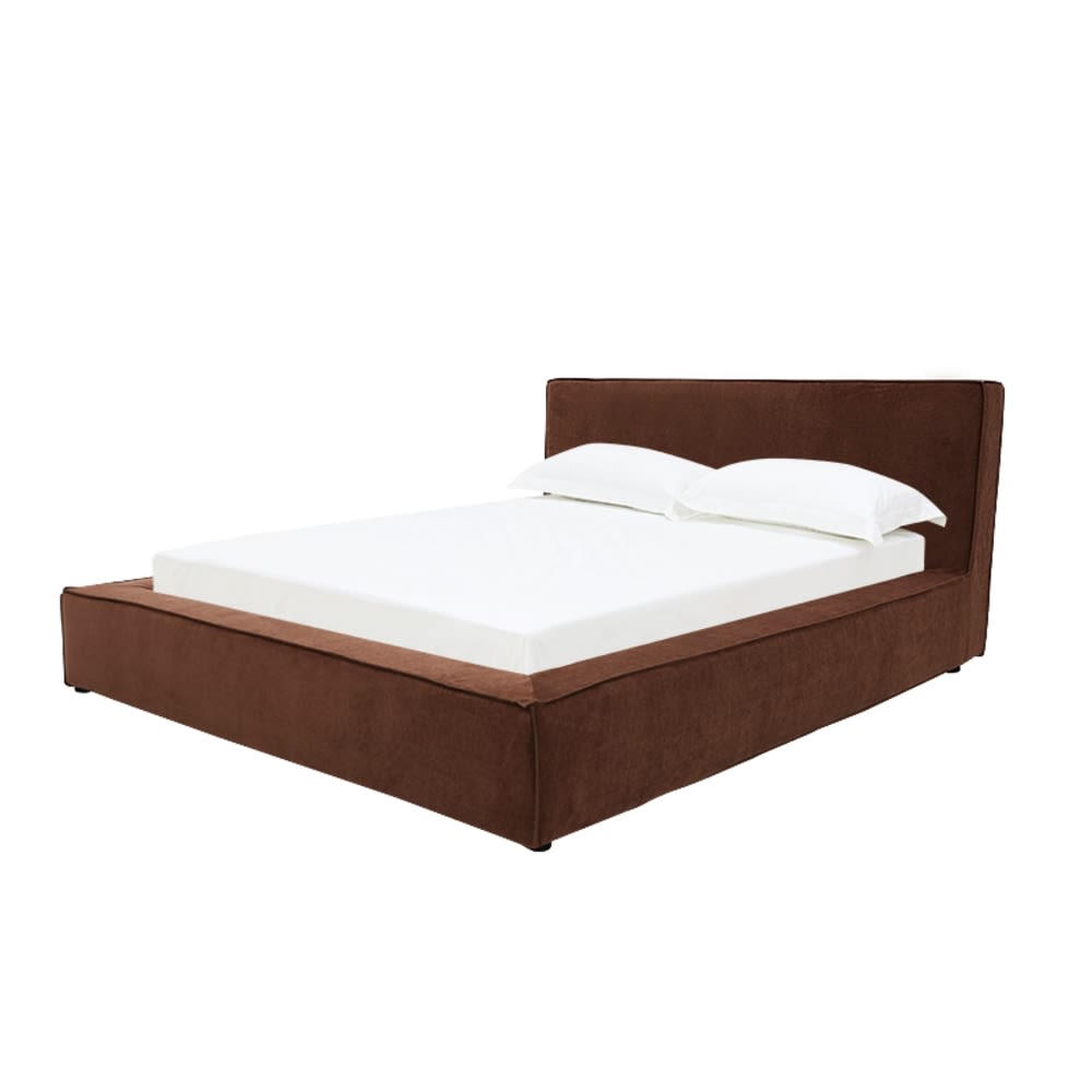 Riley Muse Rust Queen Bed Slip Cover color Muse Rust