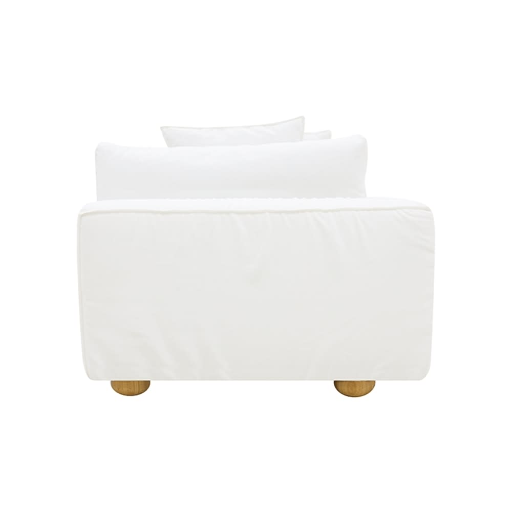 Tully Muse Frost Left Arm Facing Chair Module color Muse Frost