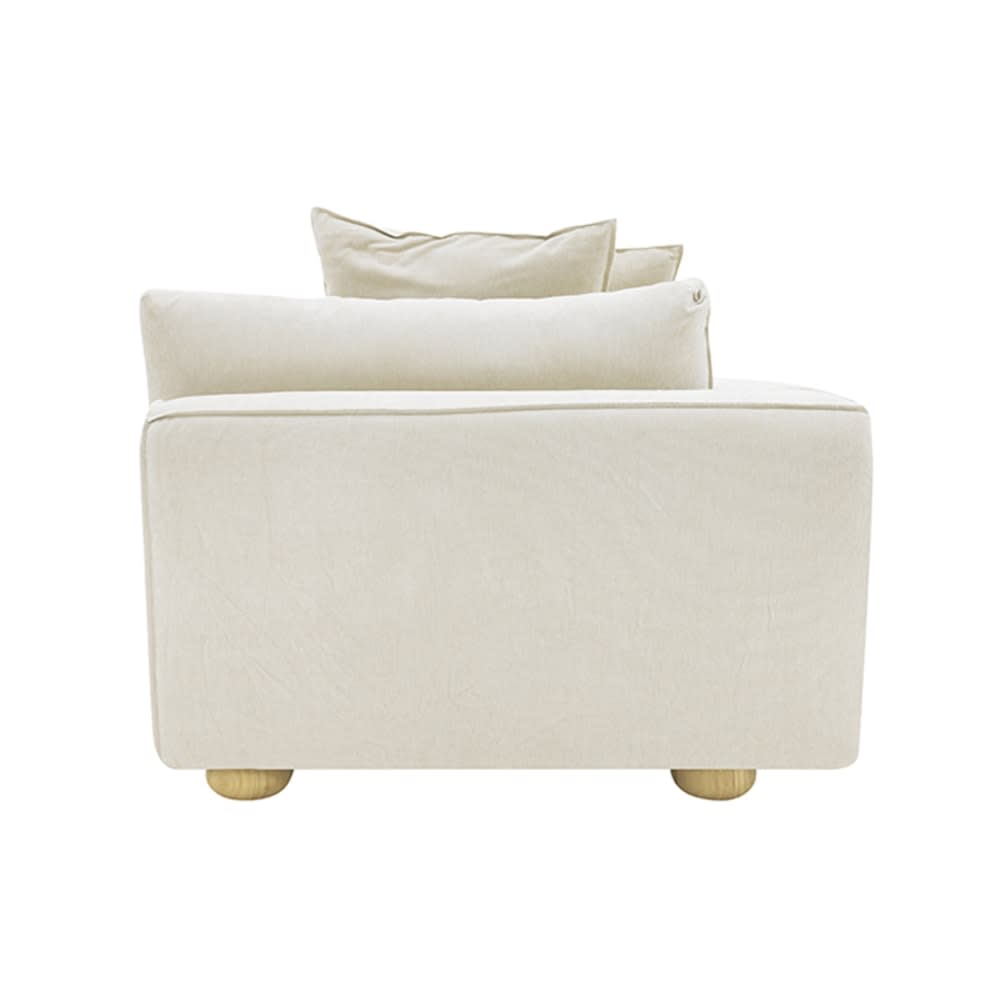 Tully Muse Flax Left Arm Facing Chair Module color Muse Flax