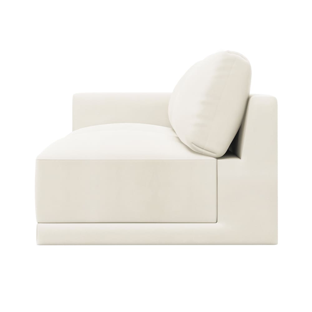 Haven Muse Flax Left Arm Facing Chair Module color Muse Flax