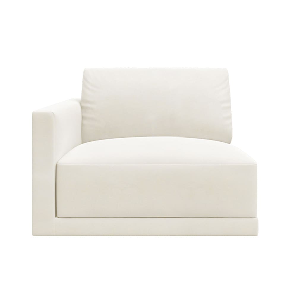 Haven Muse Flax Left Arm Facing Chair Module color Muse Flax