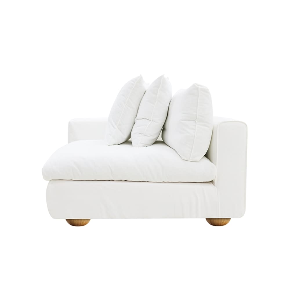 Tully Muse Frost Left Arm Facing Chair Module color Muse Frost