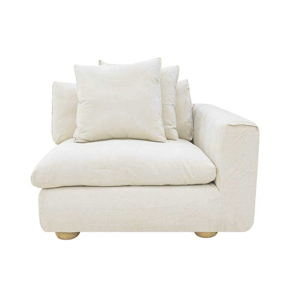 Tully Muse Flax Right Arm Facing Chair Module color Muse Flax