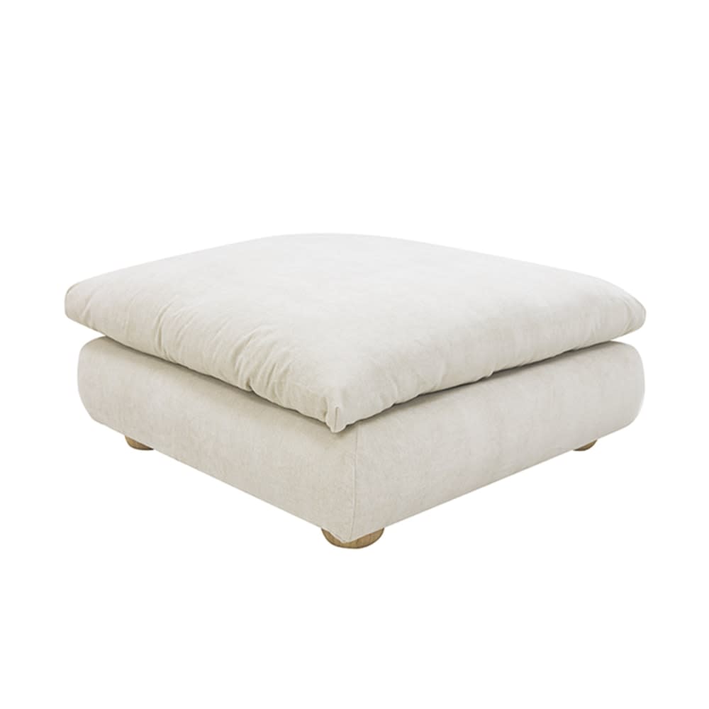 Tully Muse Flax Ottoman color Muse Flax