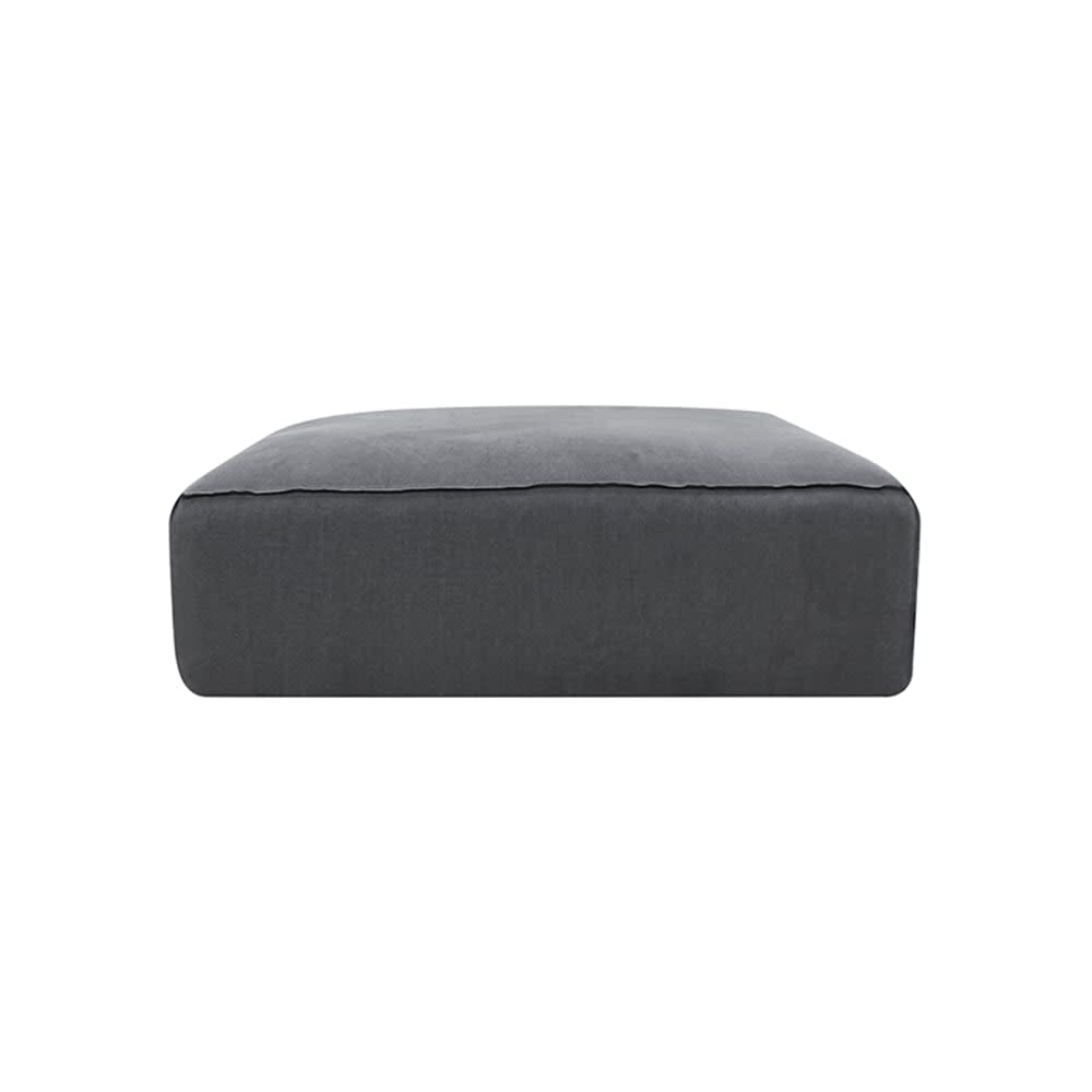 Riley Linen Charcoal Modular Big Ottoman color Linen Charcoal