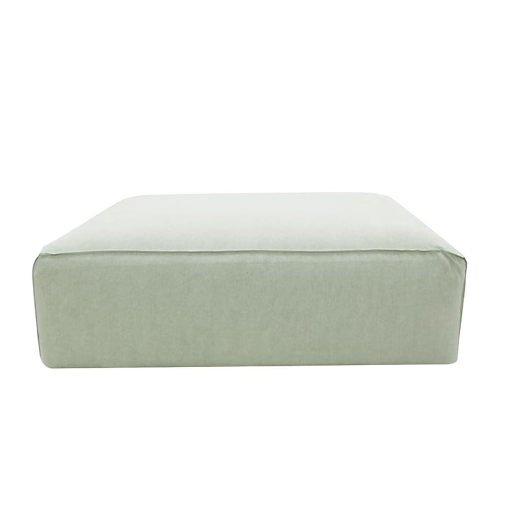 Riley Linen Oatmeal Modular Big Ottoman color Linen Oatmeal