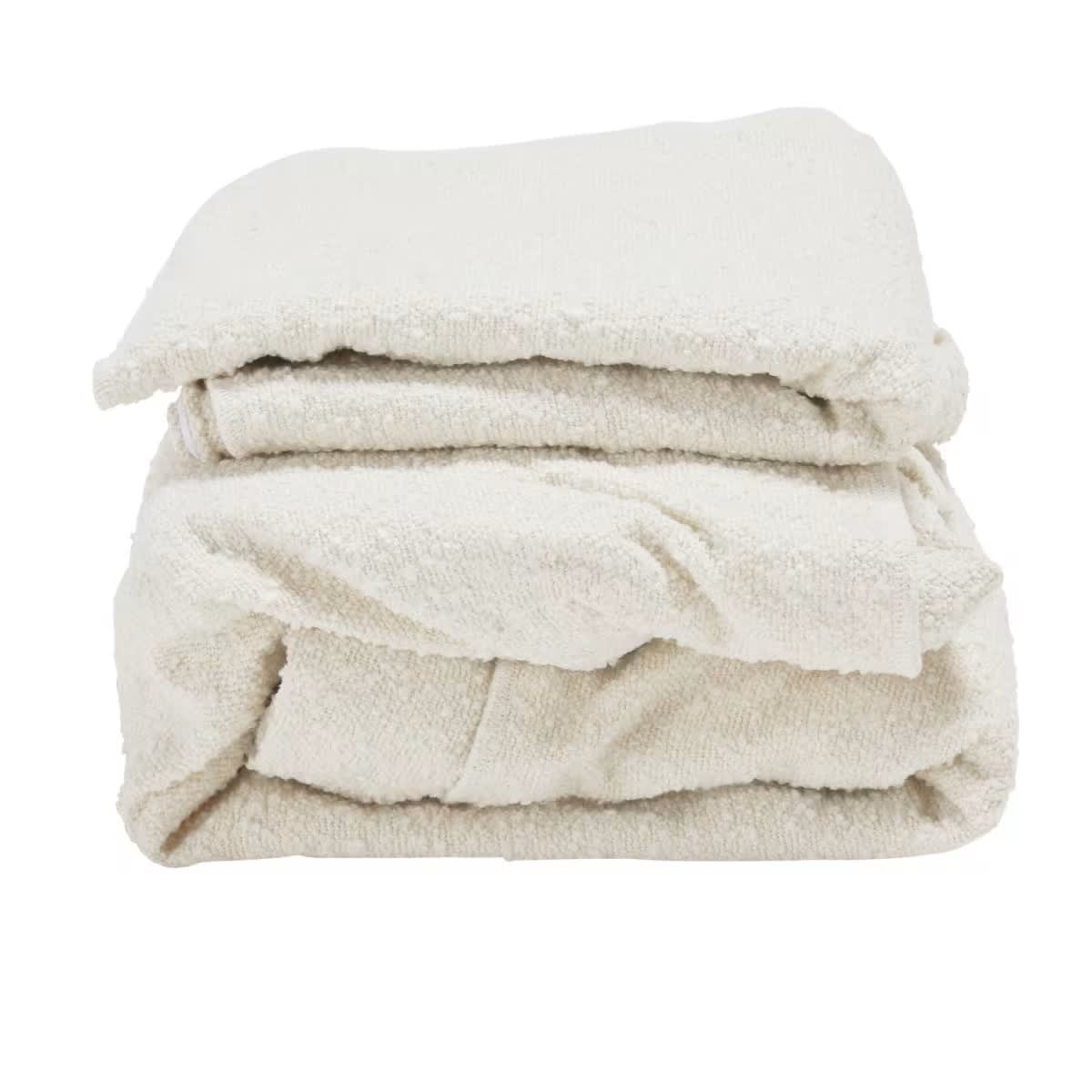 Riley Boucle Ivory Module Terminal Left Arm Facing Slip Cover color Ivory