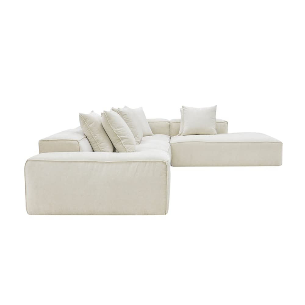 Riley Muse Flax Modular Sofa - Arm, 2x Armless, Corner, Right Terminal color Muse Flax