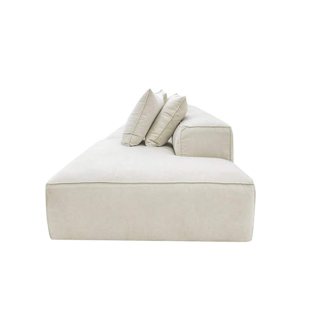 Riley Muse Flax Modular Sofa - 1x Arm, 3x Armless, 1x Right Terminal color Muse Flax