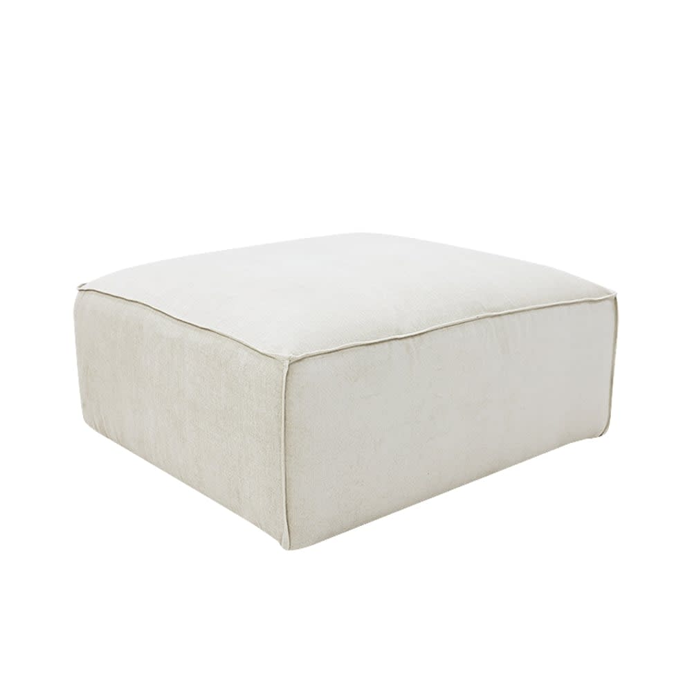 Riley Muse Flax Modular Small Ottoman color Muse Flax