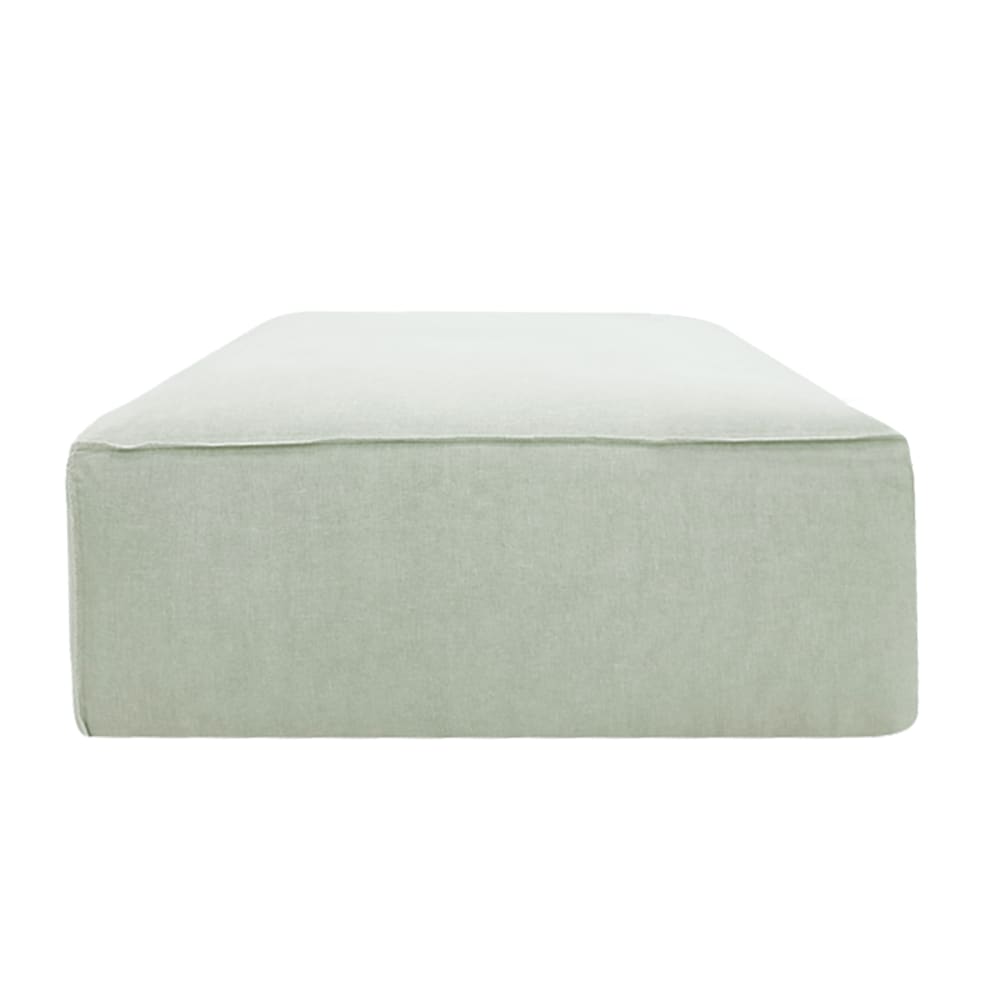 Riley Linen Oatmeal Modular Small Ottoman color Linen Oatmeal