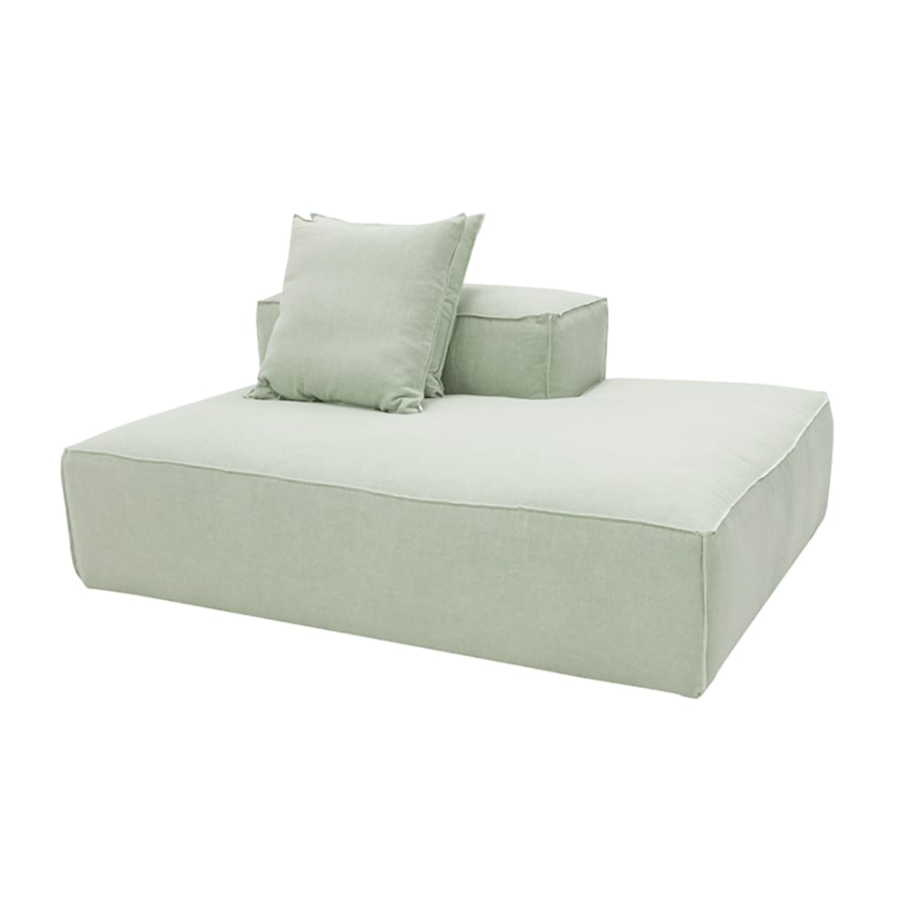Riley Linen Oatmeal Terminal Right Sofa Module color Linen Oatmeal