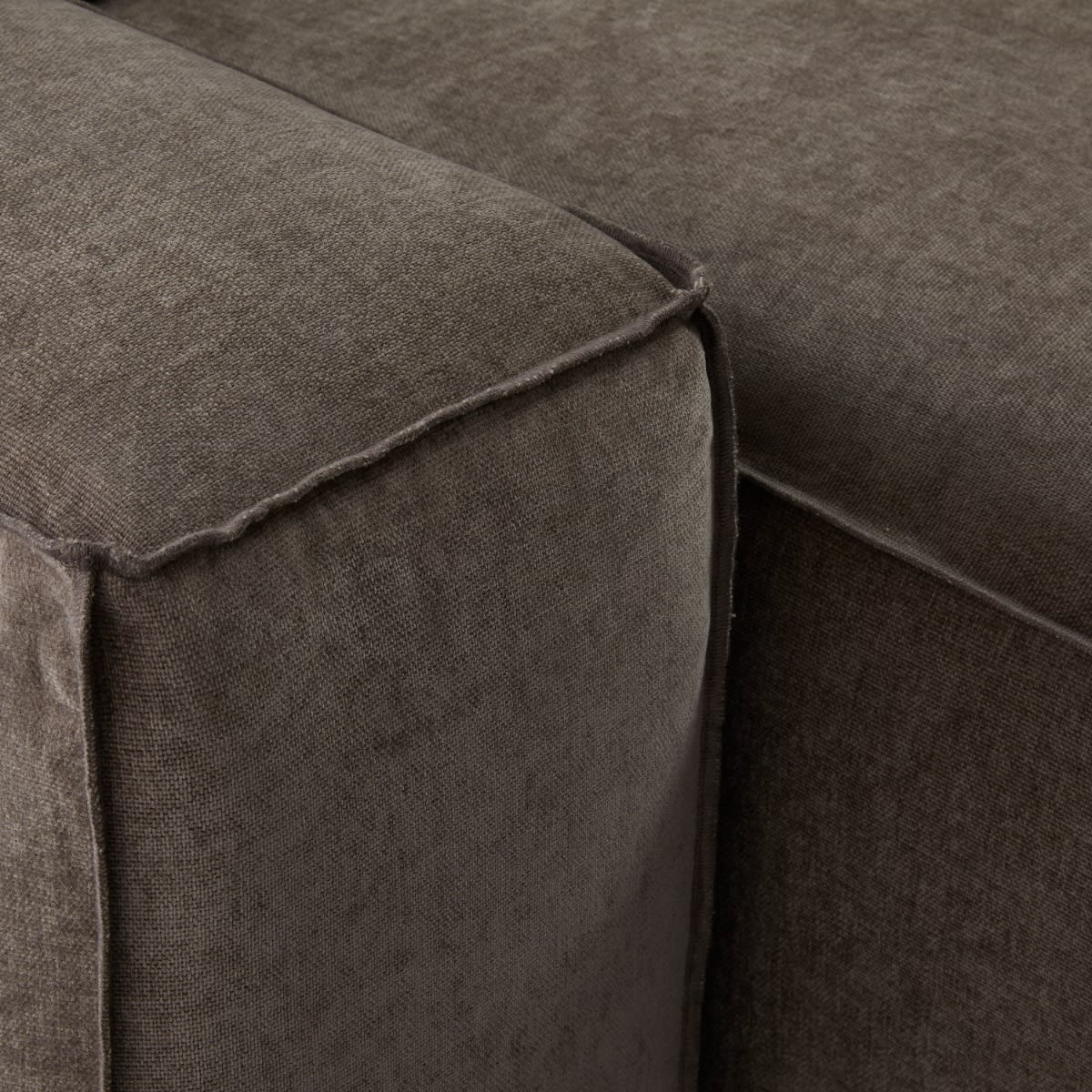 Riley Muse Mink Modular Sofa - 3 Seater Chaise color Muse Mink