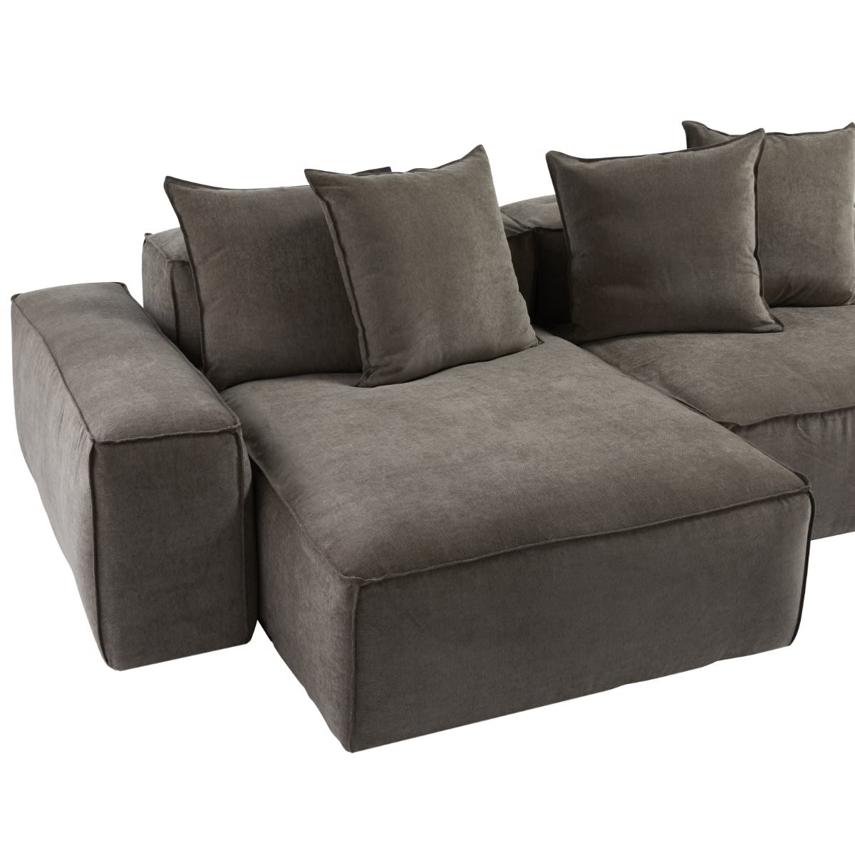 Riley Muse Mink Modular Sofa - 3 Seater Chaise color Muse Mink