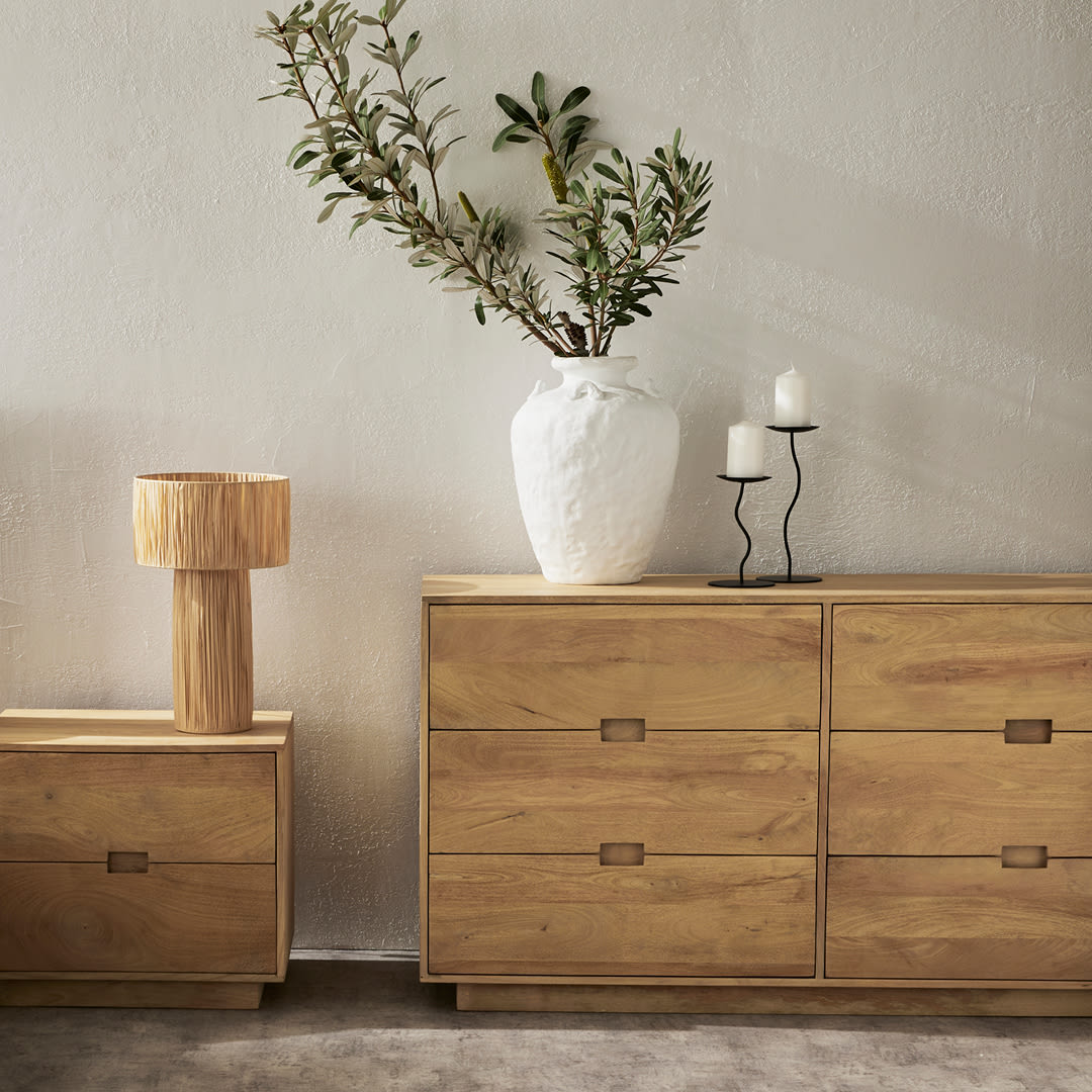 Bari Dresser - 6 Drawer color Oak