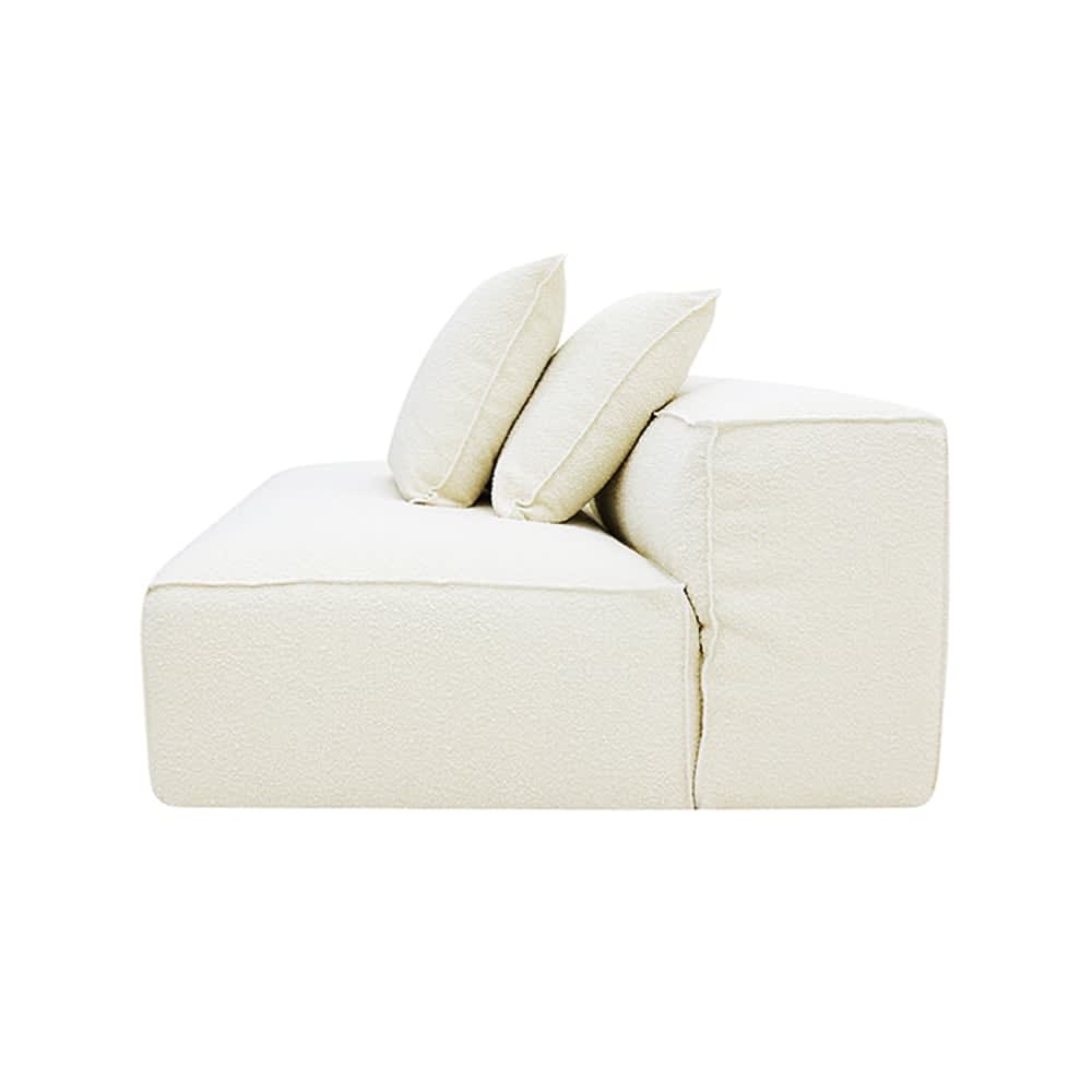 Riley Boucle Ivory Module Terminal Left color Boucle Ivory