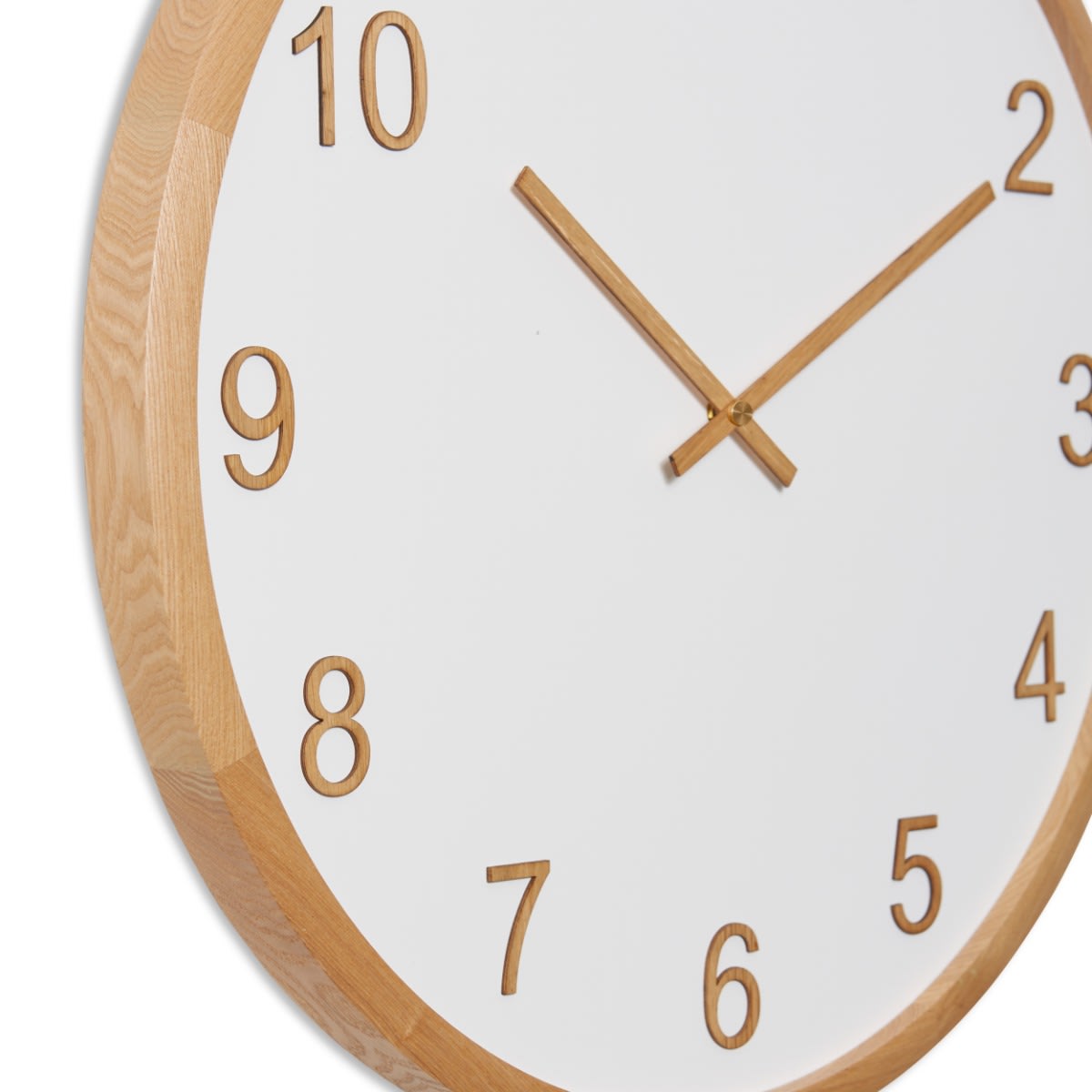 Sienna Wall Clock White - 60cm x 5cm color White/Natural