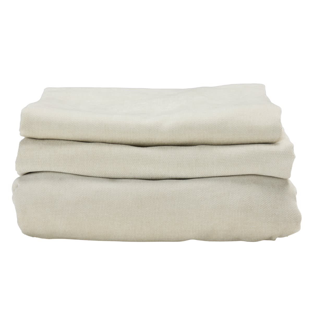 Riley Big Ottoman Slip Cover Muse Flax color Muse Flax