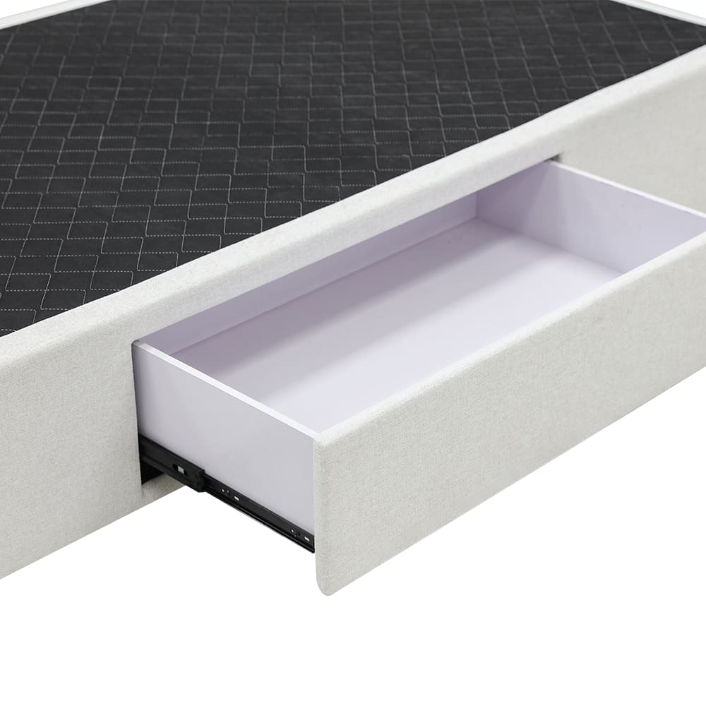 Zenith Kids 1 Drawer Storage Bed Base California Ivory color California Ivory